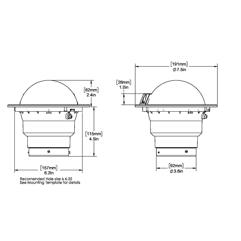 Ritchie SS-5000 SuperSport Compass - Flush Mount - Black [SS-5000]