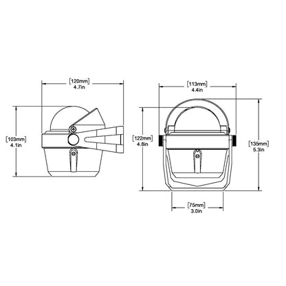 Ritchie RA-91 RitchieAngler Compass - Bracket Mount - Gray [RA-91]