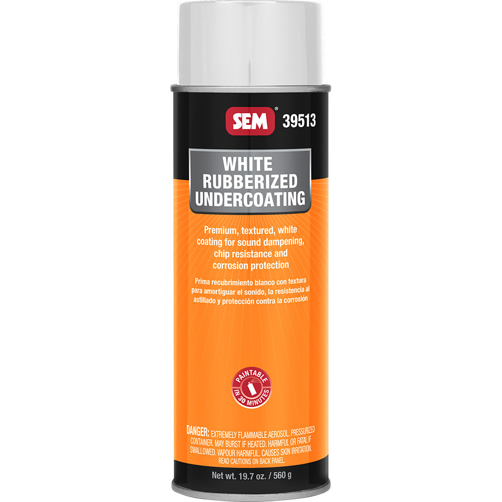 SEM Rubberized Undercoating - 24oz Aerosol Can - White [39513]