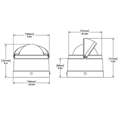 Ritchie DNW-200 Navigator Compass - Binnacle Mount - White [DNW-200]