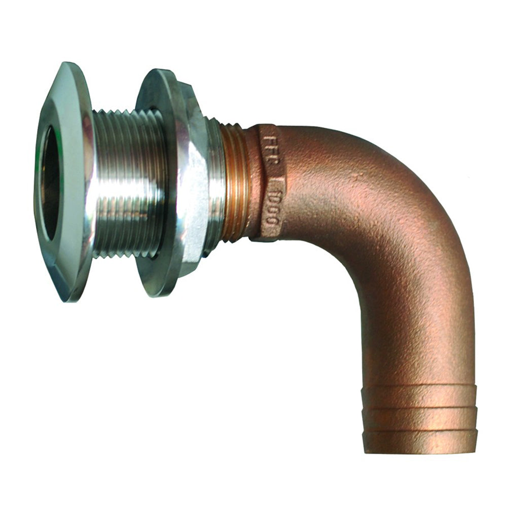 GROCO 3/4" 90 Degree Hose Thru-Hull Fitting [HTHC-750-S]